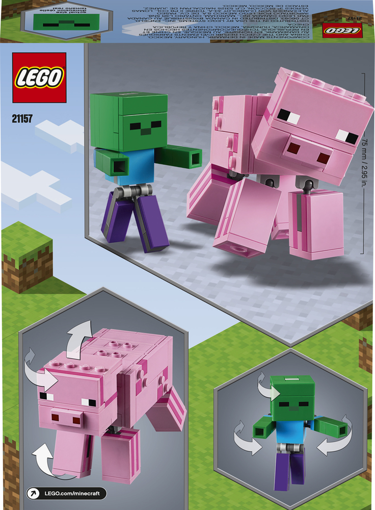 LEGO MINECRAFT BIGFIG PIG W ZOMBIE Tom s Toys