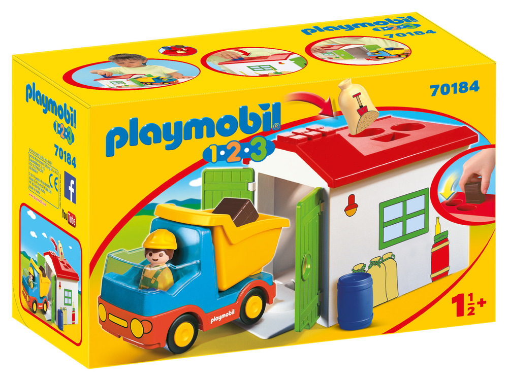 playmobil 123 truck with garage