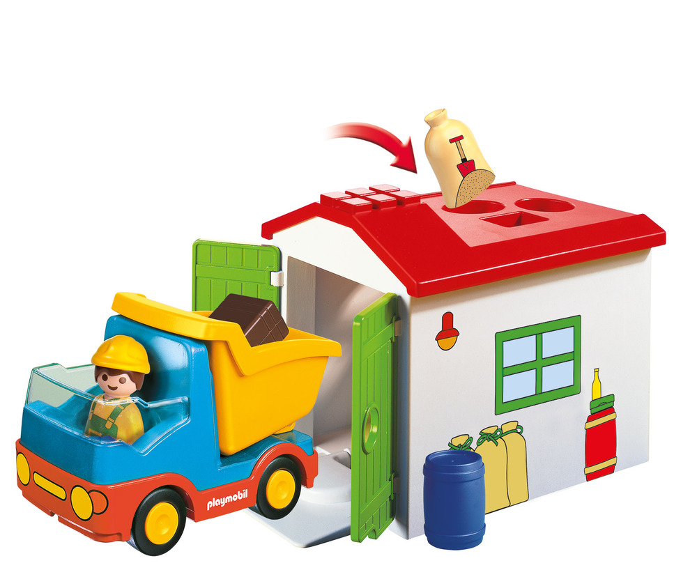playmobil 123 truck with garage